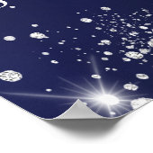 Baby shower marineblauwe witte ballonnen welkom poster (Hoek)