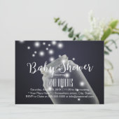 Baby shower Mason Jar & Fireflies Summer Naight Kaart (Staand voorkant)