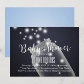 Baby shower Mason Jar & Fireflies Summer Naight Kaart (Voorkant / Achterkant)
