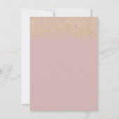 Baby shower Mason Jar Gold Confetti Dusty Pink Kaart (Achterkant)