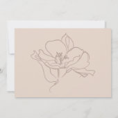 Baby shower Matig Blush Pink Soft Pastel Floral Kaart (Achterkant)