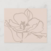 Baby shower Matig Blush Roze party Floral Invite Flyer (Achterkant)