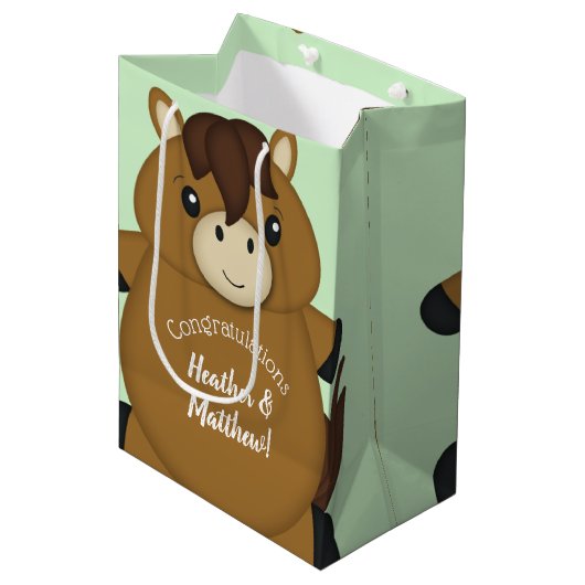 Baby shower medium cadeauzakje (Voorkant Gekanteld)