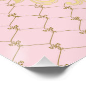Baby shower MEIRL, Zacht roze & goud, koningsachte Perfect Poster (Hoek)