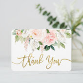 Baby shower meisje anthurium bedankt je kaart (Staand voorkant)