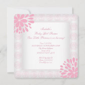 Baby shower Meisje Baby Peach roze Beer Kaart (Achterkant)