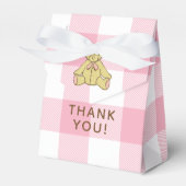 Baby shower Meisje Beer Dank u Bedankdoosjes (Voorkant Zijde)