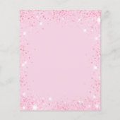 Baby shower meisje blauw roze budget uitnodiging (Achterkant)