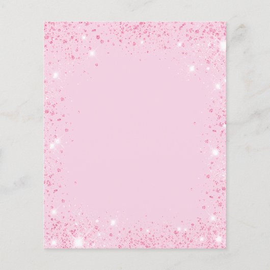 Baby shower meisje blauw roze budget uitnodiging (Achterkant)