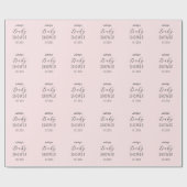 Baby shower meisje blush roze cadeaupapier (Vlak)