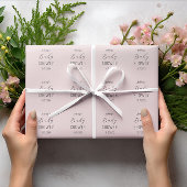 Baby shower meisje blush roze cadeaupapier