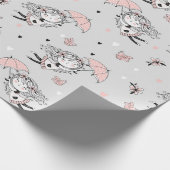 Baby Shower Meisje  Cadeaupapier (Hoek)