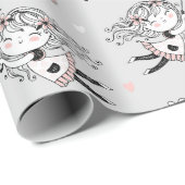 Baby Shower Meisje  Cadeaupapier (Rol Hoek)