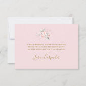 Baby shower Meisje Dank u Kaart met boog (Achterkant)