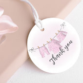 Baby shower Meisje Dank u Waterverf Roze Custom Bedankjes Labels