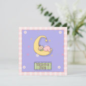 Baby shower meisje decoratief ontwerp kaart (Staand voorkant)