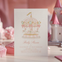 Baby Shower Meisje Draaimolen Sprookje Strikken Ro