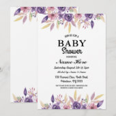 Baby shower Meisje Jongen Geslacht Onthullen Bloem Kaart (Voorkant / Achterkant)