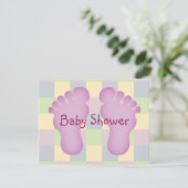 baby shower meisje kaart (Staand voorkant)