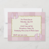 baby shower meisje kaart (Achterkant)