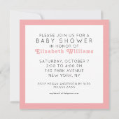 Baby Shower Meisje Kaart (Achterkant)