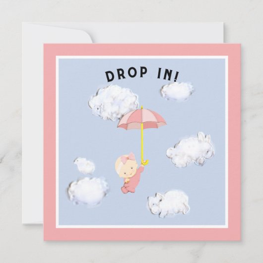 Baby Shower Meisje Kaart (Voorkant)