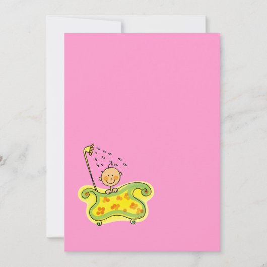 Baby shower (meisje) kaart (Voorkant)