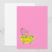 Baby shower (meisje) kaart (Voorkant / Achterkant)