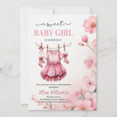 Baby Shower Meisje Kaart (Voorkant)