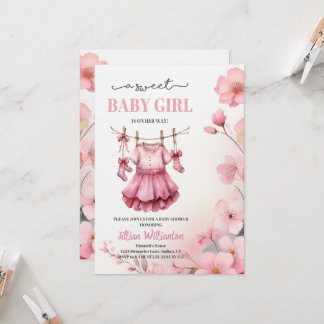 Baby Shower Meisje Kaart