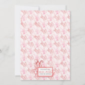 Baby shower Meisje Koraal & Roze Waterverf Octopus Kaart (Achterkant)