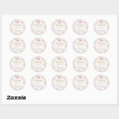 Baby shower Meisje met boog Ronde Sticker (Vel)