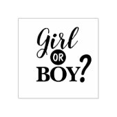 Baby shower meisje of jongen rubberstempel (Afrduk)