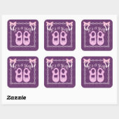 Baby shower meisje paarse sticker (Vel)