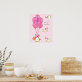 baby shower meisje poster (Keuken)