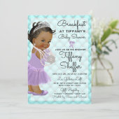 Baby shower Meisje Princess Diamonds Parels Kaart (Staand voorkant)