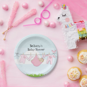 Baby Shower Meisje Reveal Feest Papieren Borden Bordje