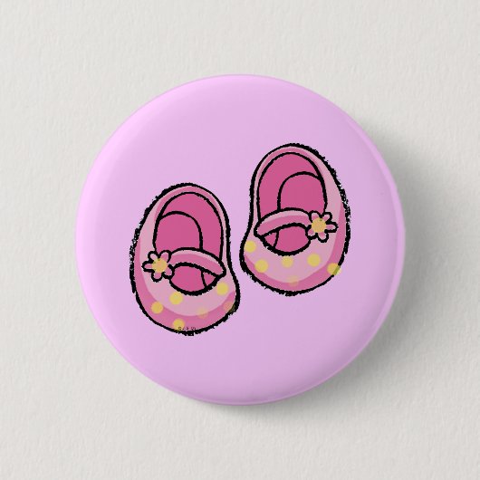 Baby shower (meisje) ronde button 5,7 cm (Voorkant)