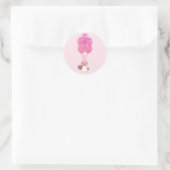 Baby Shower Meisje Ronde Sticker (Tas)