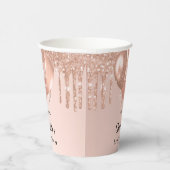 Baby shower meisje roos gouden ballonnen papieren bekers (Rechts)