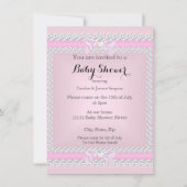  Baby shower  meisje Roze Ballerina Kaart (Achterkant)