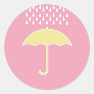 Baby shower Meisje Roze Paraplu Stickers