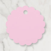 Baby shower Meisje Roze Pinguïn Wit Bedankjes Labels (Achterkant)