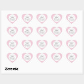 Baby shower MEISJE Roze Polka Dot Pattern V3a Hart Sticker (Vel)
