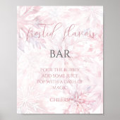 Baby shower Meisje Roze Sneeuwvlok Mom-osa Bar Poster (Voorkant)
