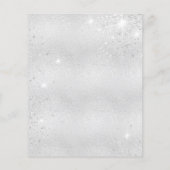 Baby shower meisje roze teddybeer zilveren uitnodi (Achterkant)