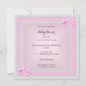  Baby shower  meisje Roze Tutu Brunette Kaart (Achterkant)