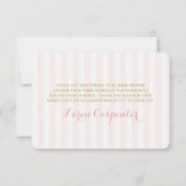 Baby shower meisje roze vlinder dank je creditcard bedankkaart (Achterkant)