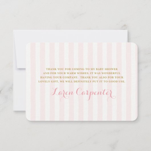 Baby shower meisje roze vlinder dank je creditcard bedankkaart (Achterkant)