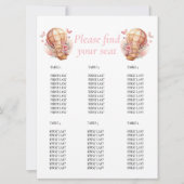 Baby Shower Meisje Teddy Bloem Ballon grafiek Kaart (Voorkant)